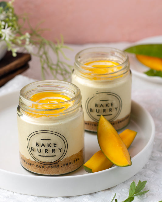 Mango Cheesecake Jar [200 ml]-Cake jar-BAKEBURRY